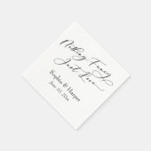 ラグジュアリーシンプルスクリプトファンシーNothing Just Love スタンダードカクテルナプキン (角)