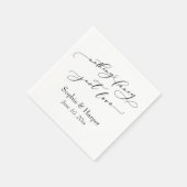 ラグジュアリーシンプルスクリプトファンシーNothing Just Love スタンダードカクテルナプキン (角)