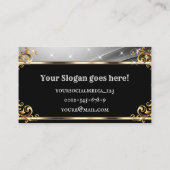 ラグジュアリーシ王室のックオーナメントグラムシルバー金ゴールド 名刺 (裏面)