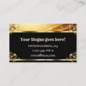 ラグジュアリーシ王室のックオーナメントグラム金ゴールドゴールデングラデーション 名刺 (裏面)