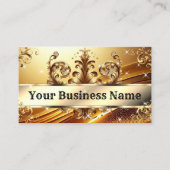 ラグジュアリーシ王室のックオーナメントグラム金ゴールドゴールデングラデーション 名刺 (正面)