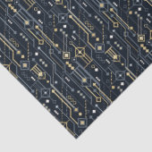 ラグジュアリージオメトリックブルーと金ゴールドアールデコの切り離し 薄葉紙 (詳細)