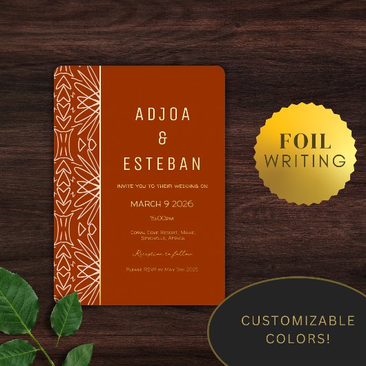 ラグジュアリージャングル 箔招待状