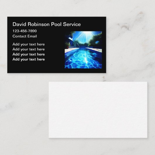 ラグジュアリースイミングプールサービス 名刺 (正面/裏面)