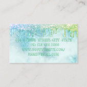 ラグジュアリースイートブルーグリーンビジネスカード 名刺 (裏面)