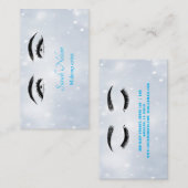 ラグジュアリースイートブルーメイクアップビジネスカード 名刺 (正面/裏面)