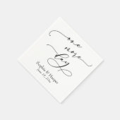 ラグジュアリースクリプトシンプルフォント1日以上 スタンダードカクテルナプキン (角)