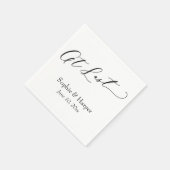ラグジュアリースクリプトフォントシンプルタイポグラフィが最後に スタンダードカクテルナプキン (角)