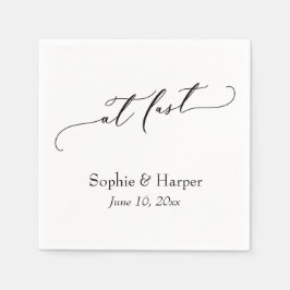 ラグジュアリースクリプトフォントシンプルタイポグラフィが最後に スタンダードカクテルナプキン