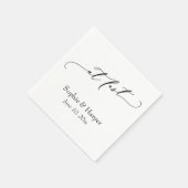 ラグジュアリースクリプトフォントシンプルタイポグラフィが最後に スタンダードカクテルナプキン (角)
