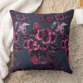 ラグジュアリースタイリッシュウォーターカラーネイビーブルーブルゴーニュ クッション (ブランケット)