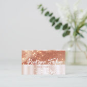 ラグジュアリースタイリッシュオレンジカッパーシックバラ金ゴールドフレーム 名刺 (スタンド正面)