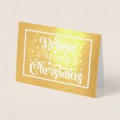 ラグジュアリースタイリッシュゴールデングランマースクリスマス 箔カード (正面)