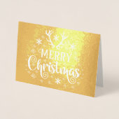 ラグジュアリースタイリッシュゴールデントナディアクリスマスフォイルカード 箔カード (正面)