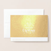 ラグジュアリースタイリッシュゴールデントナディアクリスマスフォイルカード 箔カード (裏面封筒付き)