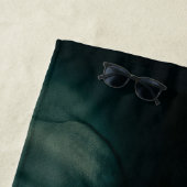 ラグジュアリースタイリッシュシッエレガントクモダンブラックレッド ビーチタオル (インサイチュ)