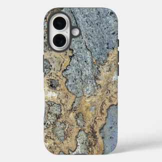 ラグジュアリースタイリッシュタイムレスグレー金ゴールド大理石 iPhone 16ケース