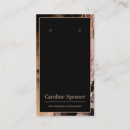 ラグジュアリーストー縁どンカスタムのイヤリングディスプレイ 名刺 (正面)