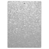 ラグジュアリースパークルシルバーグリッター名 クリップボード (裏面)
