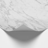 ラグジュアリースパークルシルバーフォイルマーブル ラッピングペーパー (角)