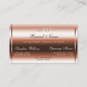 ラグジュアリースパークルバラゴールデングリッターとイニシャル 名刺 (裏面)