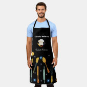 ラグジュアリースパークルベーキング料理用具ベーカリー エプロン (着用した状態)