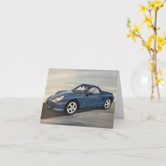 ラグジュアリースポーツ絵画カーのグリーティングカード カード (黄色い花)