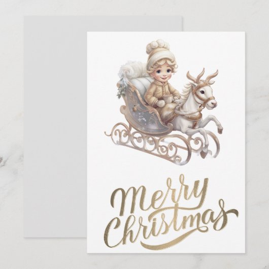 ラグジュアリースレイクリスマスフラットカード シーズンカード (正面/裏面)