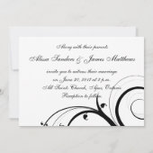 ラグジュアリースワールダブルモノグラム結婚式招待状 招待状 (裏面)