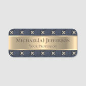 ラグジュアリーセブンゴールデンスターズエレガントオン・ブルー: 名札 (正面)