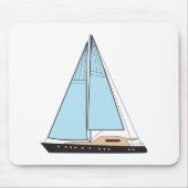 ラグジュアリーセーリングヨットボート マウスパッド (正面)
