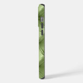 ラグジュアリーソフトウォーミングセージフェイクグリーンベルベット iPhoneケース (左側面)