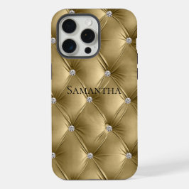 ラグジュアリーソフトウォーム金ゴールドフェイクベルベット iPhone 15 PRO MAXケース