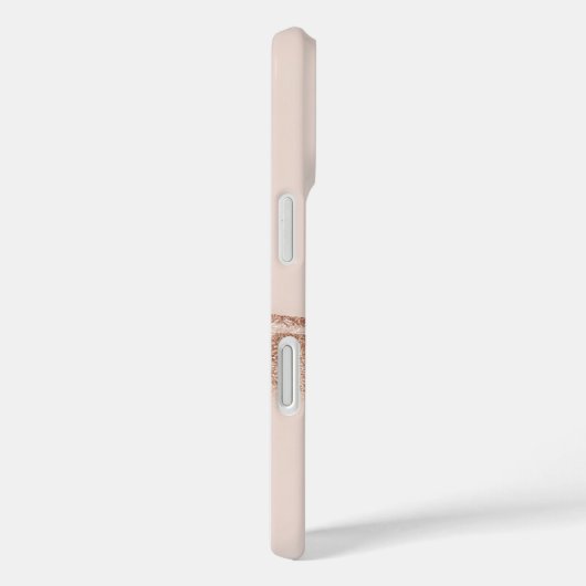 ラグジュアリーソフトブラッシュマット＆ローズゴールドラメウェーブ Case-Mate iPhoneケース (裏面 / 右)