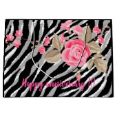 ラグジュアリータイガーバラトレンディーライン ラージペーパーバッグ (正面)