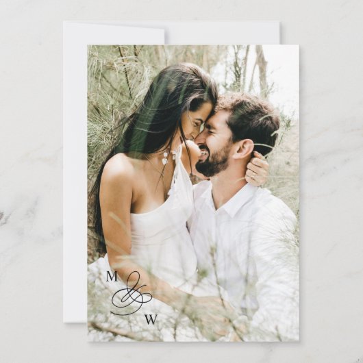 ラグジュアリータイポグラフィフェイクバジェット結婚ズ 招待状 (裏面)