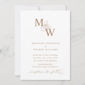 ラグジュアリータイポグラフィ予算結婚式招待状 招待状 (正面)