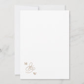 ラグジュアリータイポグラフィ予算結婚式招待状 招待状 (裏面)