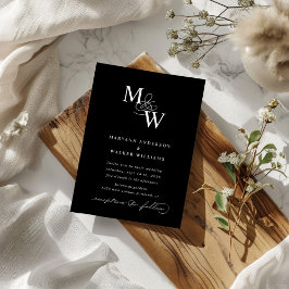 ラグジュアリータイポグラフィ予算結婚式招待状 招待状