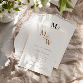 ラグジュアリータイポグラフィ予算結婚式招待状 招待状