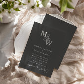 ラグジュアリータイポグラフィ予算結婚式招待状 招待状