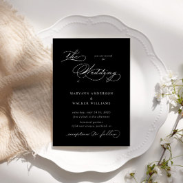 ラグジュアリータイポグラフィ予算結婚式招待状 招待状