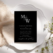 ラグジュアリータイポグラフィ予算結婚式招待状 招待状