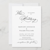 ラグジュアリータイポグラフィ予算結婚式招待状 招待状 (正面)