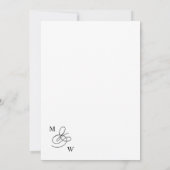 ラグジュアリータイポグラフィ予算結婚式招待状 招待状 (裏面)