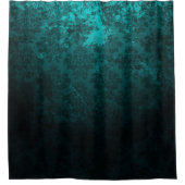 ラグジュアリーターコイズダマスク シャワーカーテン (正面)