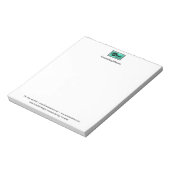 ラグジュアリーターコイズ＆ブラックキー不動産 ノートパッド (回転)