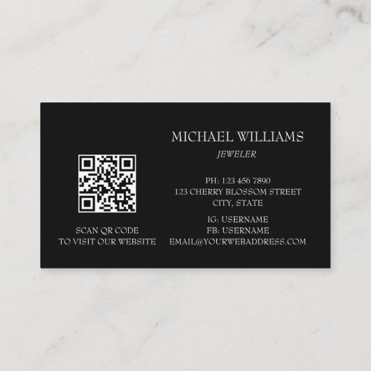 ラグジュアリーダイアモンズジュエラージュエリーストア 名刺 (裏面)