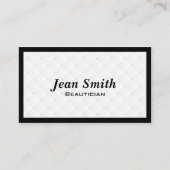 ラグジュアリーダイヤモンドキルトビューティシアンビジネスカード 名刺 (正面)