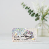 ラグジュアリーダイヤモンドグリッタークレジットカードスタイル 名刺 (スタンド正面)